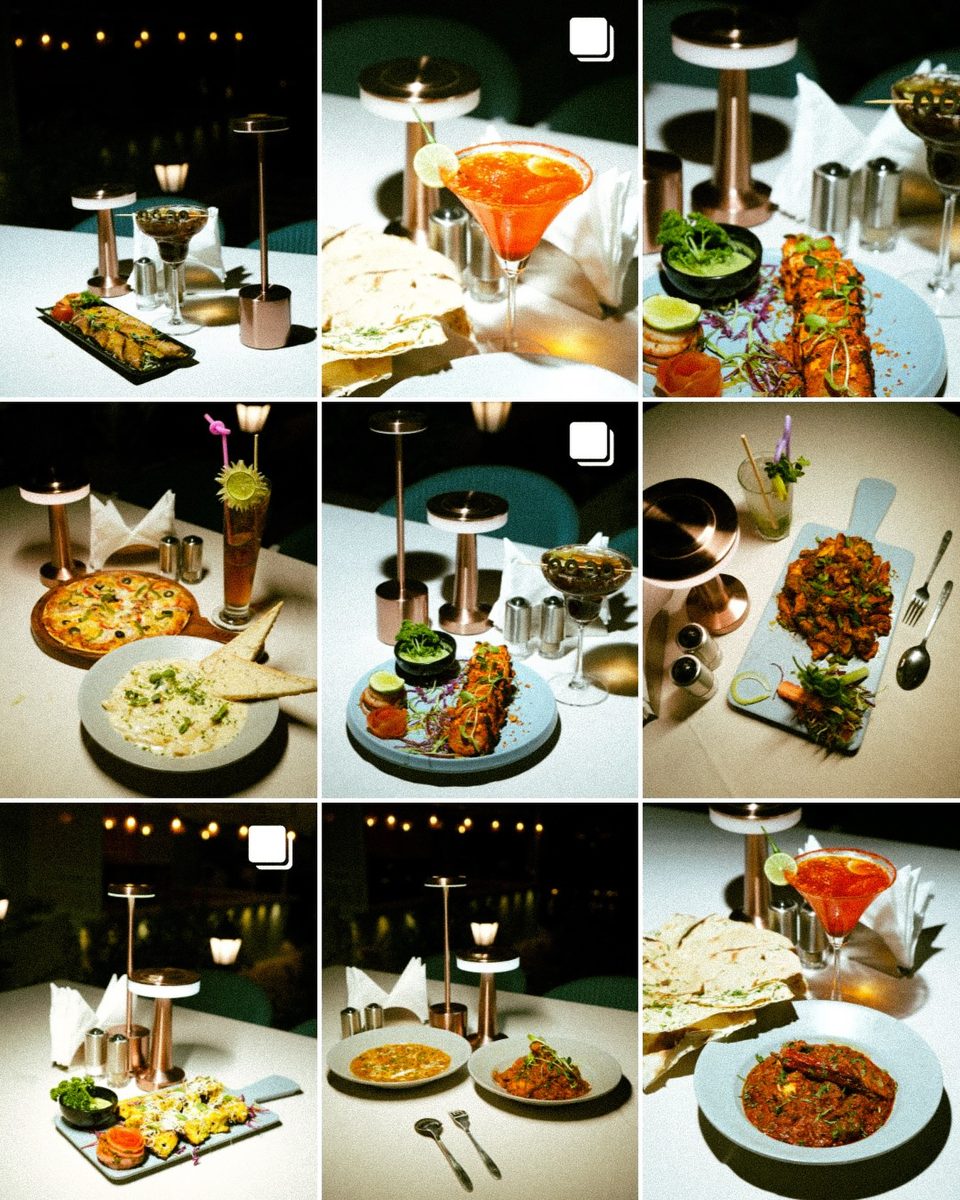 Restaurant food spread
